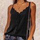 Chic Black Button Front Closure Cami
